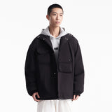 Unisex Winter Cotton Coat Winter Three-Dimensional Multi-Pocket Stand-up Collar Cotton-Padded Clothes