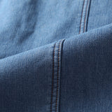Women Jacket Autumn and Winter Loose Vintage Fleece-Lined Denim Shirt