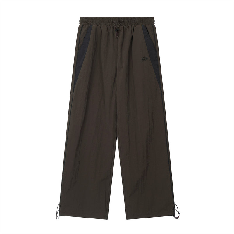 Men Sweatpants Casual Straight Pants Men Loose-Fitting Wide-Leg Trousers Drawstring Jogger Pants Tactical Pants