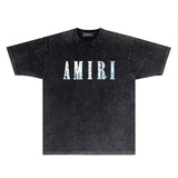 Amiri T-shirt Washed and Worn Retro Short Sleeve T-shirt