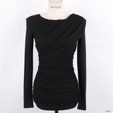 Women Dresses Autumn and Winter Long Sleeve round Neck Hip Skirt Slim Fit Skirt