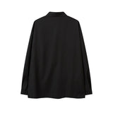 Unisex Vintage Shirt Long Sleeve Shirt Lapel Cardigan
