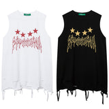 Women Vest Hiphop Loose Sleeveless T-shirt Sports Top