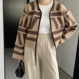 Women Cardigan Sweater Autumn Top Long Sleeve Coat Retro Top 2t3213