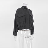 Women Trench Coat Women's Woolen Jacket Short Top Autumn and Winter Puff Sleeve Women's Clothing