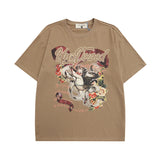 Men T Shirt Angel Oil Painting Printing Couple Short Sleeve T-shirt