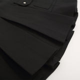 Women Skirt Cargo Pocket Pleated Skirt Summer Casual Skirt