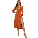 Women Dress Sexy V-neck Slim Fit Dress