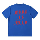 Men T Shirt Vintage Letter Print Short Sleeve Men's and Women's T-shirt
