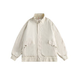 Unisex Jacket Spring and Autumn Retro Reversible Jacket Men's and Women's Loose Lapel Plaid Jacket
