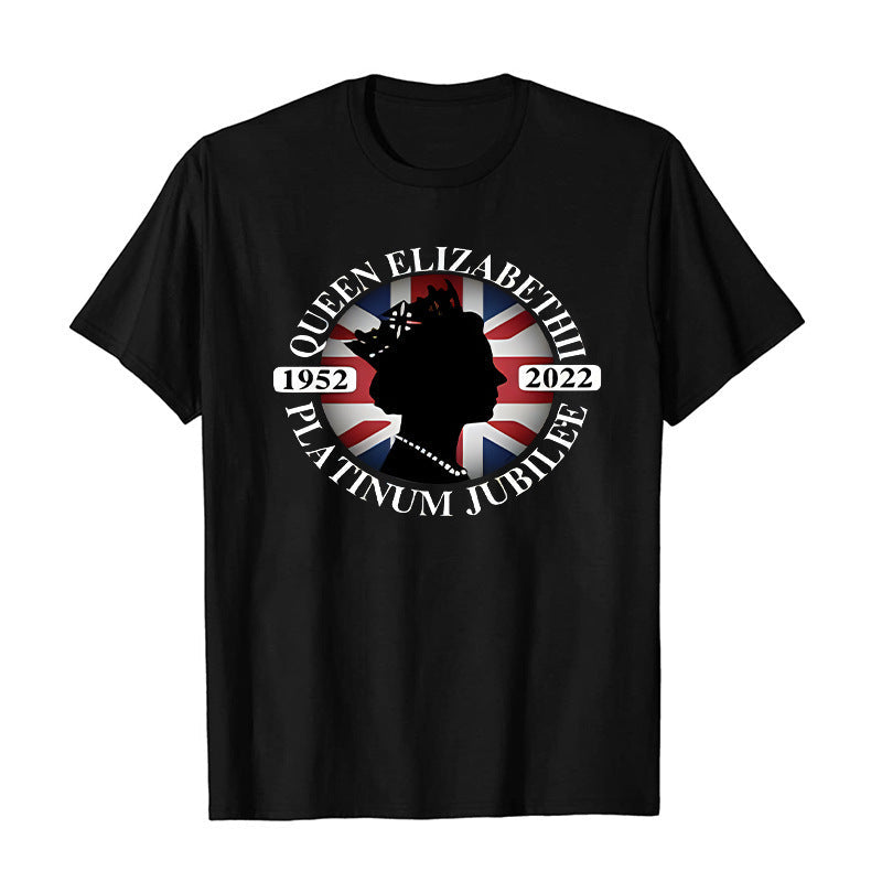 Inspired by Queen's Platinum Jubilee 2022 Elizabeth 70 Years T-shirt Printed Crew Neck Top Short Sleeve