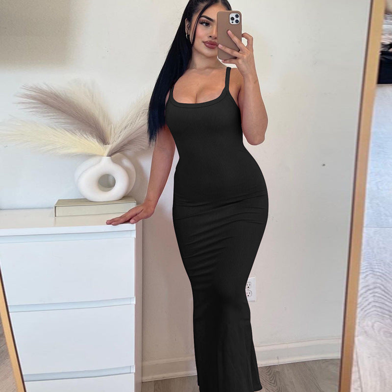 Women Dresses Spring/Summer Sexy Backless Spaghetti Straps Dress