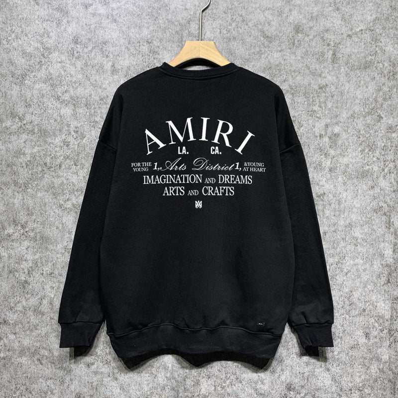 Amiri Long Sleeved Shirt Fashion Brand Crew Sweatshirts round Neck Sweater