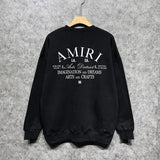 Amiri Long Sleeved Shirt Fashion Brand Crew Sweatshirts round Neck Sweater