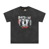 Gallery Dept T Shirts Fashion Short Sleeve Gallery Dept Washed Old High Street T-shirt BF Loose