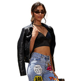 Red Leather Jacket Spring and Autumn Hooded Leather Coat Women's Detachable Hat Windproof Jacket