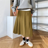 Women's Skirt Vintage Pleated Umbrella Skirt Skirt