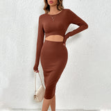 Women Dress Knitted Sexy Cutout Sheath Dress