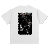 Men Vintage Rock Band T-Shirt Short Sleeve T-Shirt, Rock Band, Washed and Old