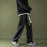 Men Jeans Retro Loose Casual Straight Wide Leg Pants