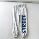 Women Sweatpants Hip Hop Jazz Pants Loose Tappered Letter Sweatpants