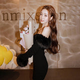 Women Dresses Autumn Long Sleeve Hip Skirt