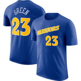 NBA T-Shirts NBAT Shirt Warriors Curry Thomson Green Basketball Jacket Short Sleeve