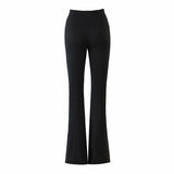 Women Sweatpants Spring High Waist Slim Fit Bell-Bottom Pants