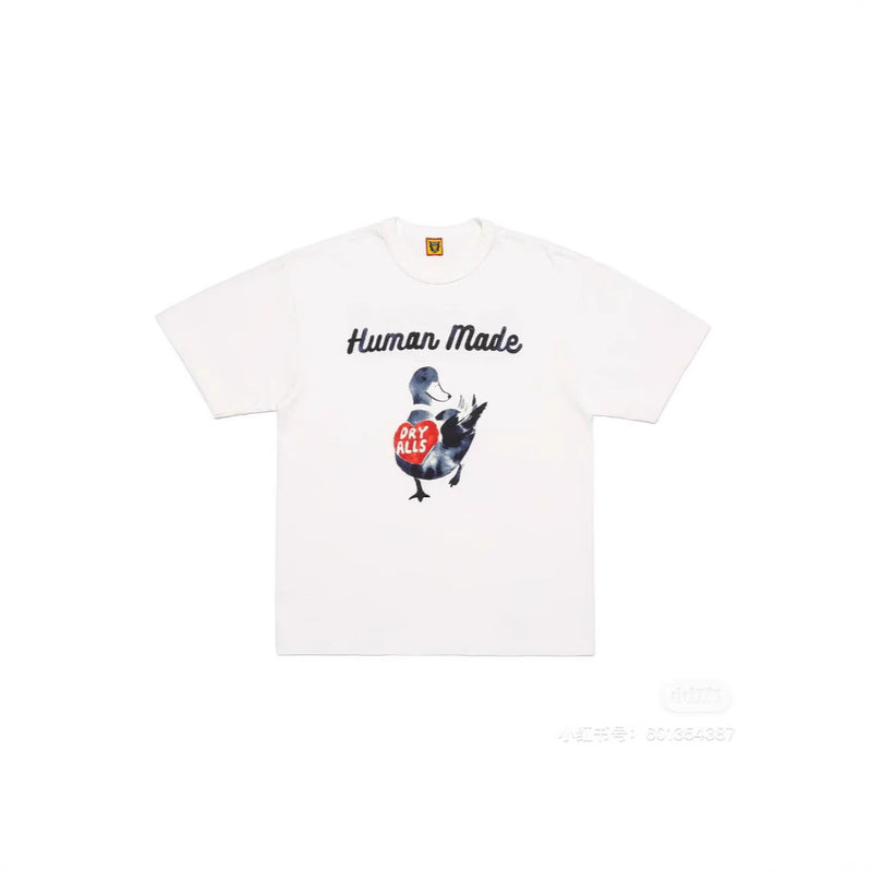 Men T-shirts Printed Slub Cotton Loose Casual Short Sleeve T-Shirt