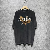 Amiri T-shirt Washed and Worn Retro Short Sleeve T-shirt