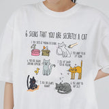 Loose Short Sleeve Cute Funny Cat Lover T Shirt Kawaii