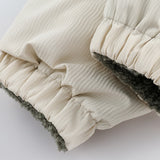 Unisex Winter Cotton Coat Vintage Double-Sided Wear Loose and Warm Pocket Cashmere Cotton-Padded Coat