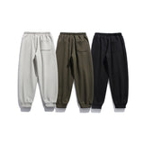 Men Pants Embroidery Retro Loose Velvet Padded Casual Pants