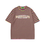 Men T Shirt Striped Couple Short Sleeve T-shirt