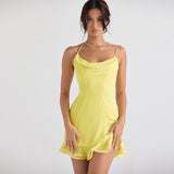 Women Dresses Summer Sexy Backless Dress Sling Dress (Bla0420)