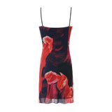 Women Dresses Summer Mesh Sling Dress Backless Sexy Skirt (Xds0414)