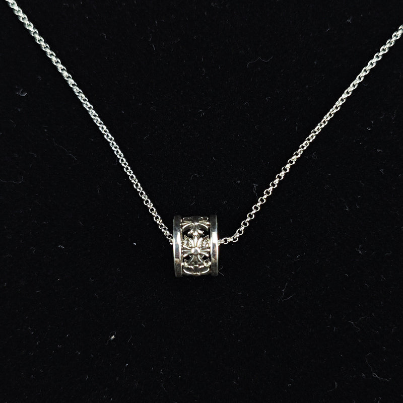 Chrome Hearts Necklace Thai Silver Circle Cross Pendant for Men and Women