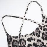 Women Dresses Summer Slim Strap Dress Sexy Leopard Print Backless Dress