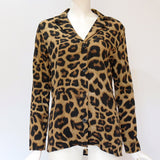 Women T-shirt Shirt Autumn Sexy Leopard Print Chiffon Shirt Women's Shirt OL
