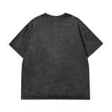 Men T Shirt Hip Hop Retro Wash Short Sleeve T-shirt