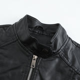 Red Leather Jacket Women's Leather Top Long Sleeve Spring and Autumn Thin Jacket