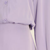 Women Dresses Short Skirt Spring Lapel Feather Long Sleeve Dress (Qymy0409)