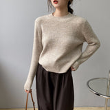 Women Winter Knitted Sweater Long Sleeve Thick Knitwear 8t7196