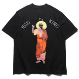 Jesus Is King Detroit Shirt Short Sleeve T-shirt Kanye Puff Print Loose T-shirt