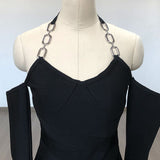 Women Evening Dress Bandage One-Piece Dress Backless Sexy Dress