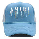 Amiri Hat Summer Cap Outdoor Mesh Cap Alphabet Print Baseball Cap