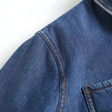 Women Jacket Retro Loose Fleece-lined Denim Shirt