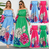 Women Date Dress Autumn Winter Retro Backless Long Sleeves Short Top A- line Long Skirt Suit