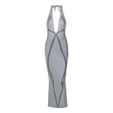 Women Dresses Spring Sexy V-neck Backless Dress