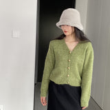 Women Cardigan Sweater Cardigan Coat Wool Button Coat Spring Y950